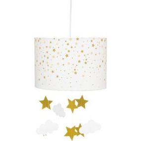 Atmosphera - Suspension étoilée pour chambre d'enfant - Blanc et Doré