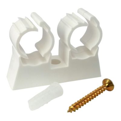 Attache de fixation double pour tube diam 20 (x10) - Somatherm For You