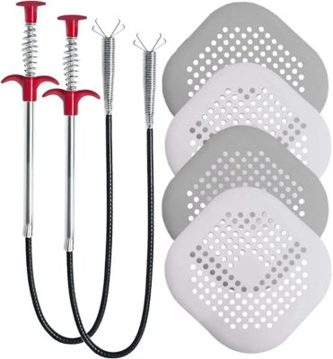 40PC Filtre Cheveux Douche Et Baignoire, Attrape-Cheveux Jetables Pour Douche, Protecteur Grille évacuation, Filtre Evier Cuisine - Maison