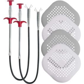 Attrape Cheveux Douche en Silicone Filtre Cheveux Douche Bouchon Baignoire Cuisine Sell de Bain Drain Housse