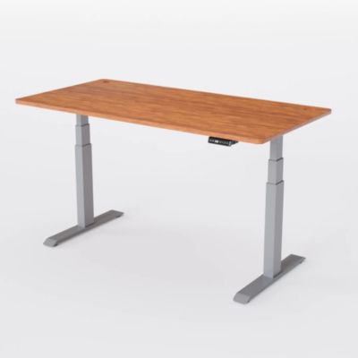 AUM WORLD Bureau Assis Debout ADVANCED GO, 180x80, Chêne Massif, 3 ...