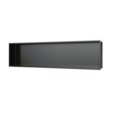 Aurum Niche de Douche à encastrer, Acier Inoxydable 304, 120x28x10cm, Gun Métal brossé PVD (SATAURN12128BGM)