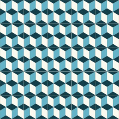 Authentiques carreaux de ciment - Modèle Cube CUB3 de Floorilège - La boite de 14 carreaux soit 0,56 m²