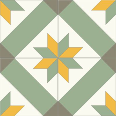 Authentiques carreaux de ciment - Modèle Véga VEG11 de Floorilège - La boite de 14 carreaux soit 0,56 m²
