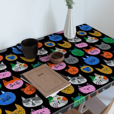 Auto Adhesif Film Vinyle Décoratif Wallfluent 100x50 cm Chatons Colorés Facile À Nettoyer Et Amovible