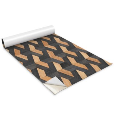 Auto Adhesif Film Vinyle Décoratif Wallfluent 100x50 cm Illusion 3d De Cubes En Bois Placard et Rénovation DIY