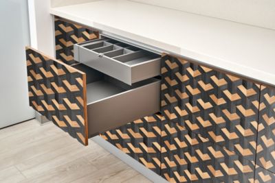 Auto Adhesif Film Vinyle Décoratif Wallfluent 100x50 cm Illusion 3d De Cubes En Bois Placard et Rénovation DIY