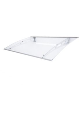 Auvent aluminium et polycarbonate Basic plus blanc 140 x 90 cm