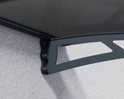 Auvent arrondi Aquila gris l.150,5 x P.91,5 x H.17,5 cm Canopia by Palram