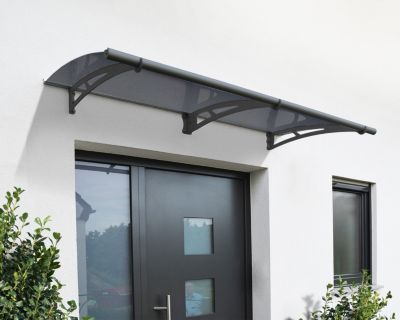 Auvent arrondi Aquila gris l.205,5 x P.91,5 x H.17,5 cm Canopia by Palram