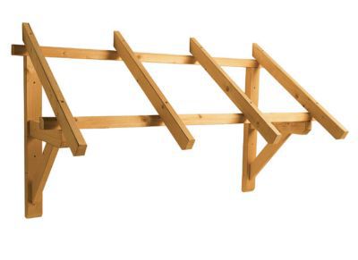 Auvent bois pour porte d'entrée Paraline 140 x 80 cm