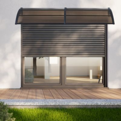 Auvent Pour Porte D'Entrée 300 X 100 Cm - Polycarbonate Transparent 6mm - Protection Pluie