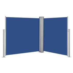 Auvent latéral rétractable 100 x 600 bleu Helloshop26