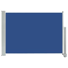 Auvent paravent store brise-vue latéral rétractable bleu Helloshop26