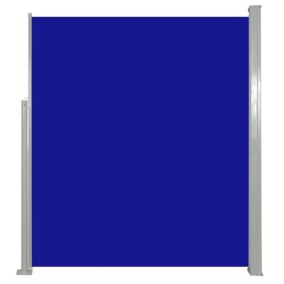 Auvent paravent store brise-vue latéral rétractable bleu Helloshop26