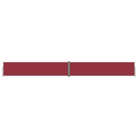 Auvent paravent store brise-vue latéral rétractable rouge Helloshop26