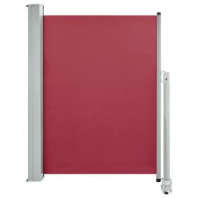 Auvent paravent store brise-vue latéral rétractable rouge Helloshop26