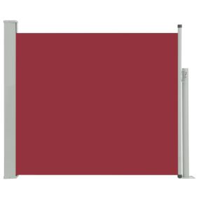 Auvent paravent store brise-vue latéral rétractable rouge Helloshop26