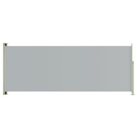 Auvent paravent store brise-vue lateral retractable gris Helloshop26