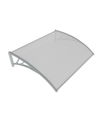 Auvent plastique et polycarbonate Geom Tiffanio gris clair 120 X 90 cm