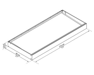 Auvent plat Sophia gris-blanc l.215 x P.95 x H.17 cm Canopia by Palram