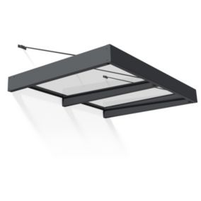 Auvent plat Sophia XL gris l.192 x P.140 x H.67 cm Canopia by Palram
