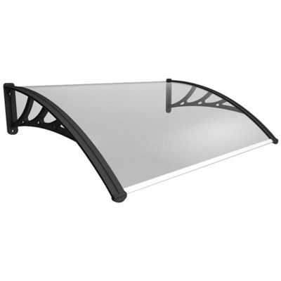 Auvent porte d'entrée Bertille Noir, L.- 120 cm, Profondeur totale - 100 cm
