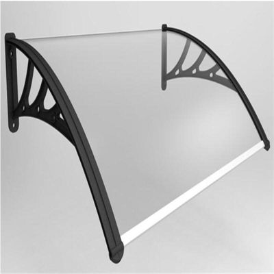 Auvent porte d'entrée Bertille Noir, L.- 120 cm, Profondeur totale - 100 cm