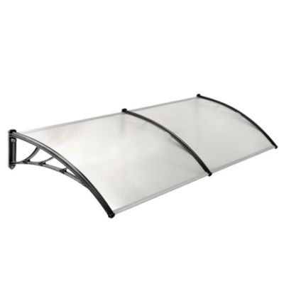 Auvent porte Marquise transparente 240 x 80 cm  Résiste et protège des intempéries