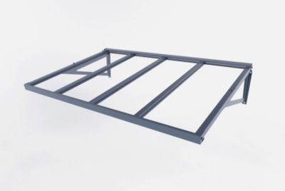 Auvent pour porte d'entrée aluminium gris anthracite Alumin'home Dakota 1,40 X 0.90 m