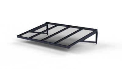 Auvent pour porte d'entrée aluminium gris anthracite Alumin'home Dakota 1,40 X 0.90 m