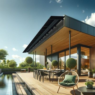 Auvent solaire MAHINA pose indépendante Gris Anthracite - 2 panneaux