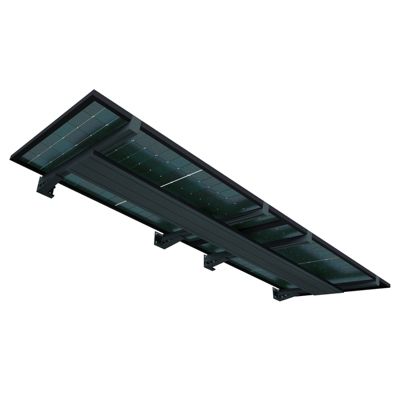 Auvent solaire MAHINA pose indépendante Gris Anthracite - 2 panneaux