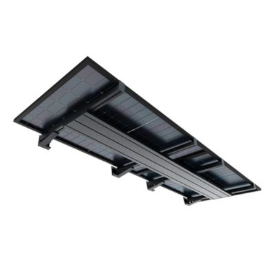 Auvent solaire photovoltaïque TOPAZE indépendant 2 panneaux (Gris anthracite RAL 7016)