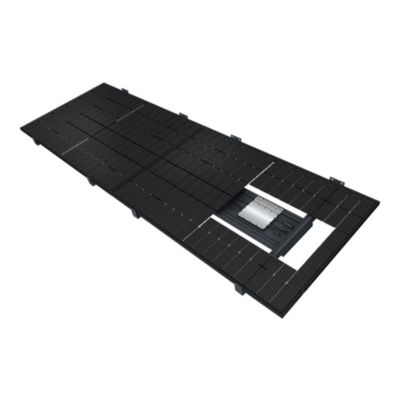 Auvent solaire photovoltaïque TOPAZE indépendant 2 panneaux (Gris anthracite RAL 7016)
