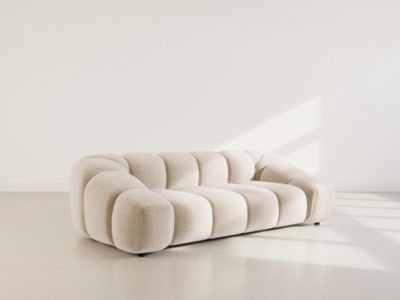 Ava - canapé 3 places en velours texturé - Lisa Design