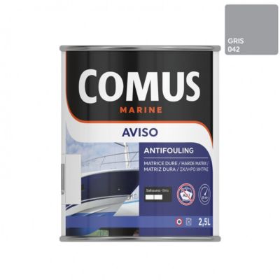 AVISO NB GRIS 2,5  L - Peinture antifouling à matrice dure pour bateaux rapides - COMUS MARINE