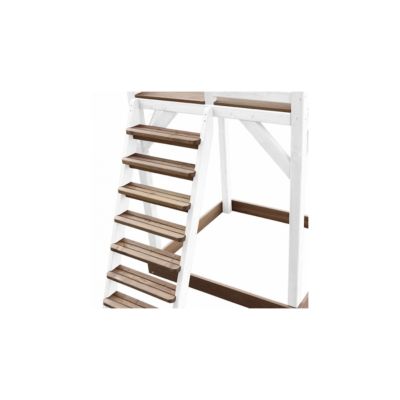 AXI Beach Tower avec Balancoire Simple Marron Blanc Bleu Toboggan