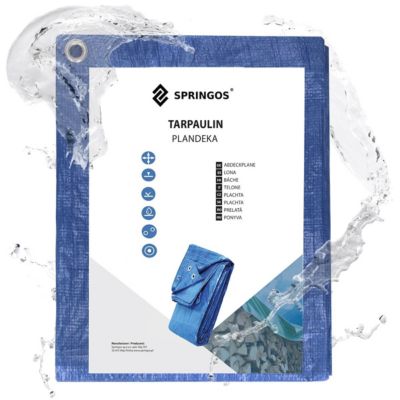 Bâche 2x2 m 60g/m2 épaisseur feuille de protection bleue