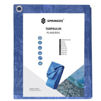 Bâche 2x2 m 60g/m2 épaisseur feuille de protection bleue