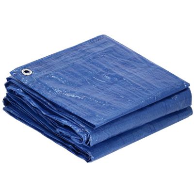 Bâche 3x3m 60g/m2 épaisseur feuille de protection bleue
