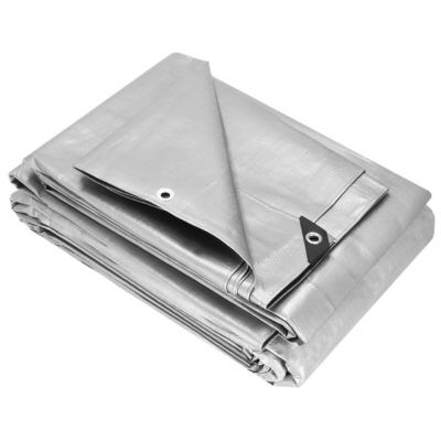 Bâche 4x6m 270g/m2 épaisse feuille de protection grise