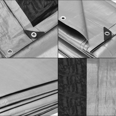 Bâche 4x6m 270g/m2 épaisse feuille de protection grise