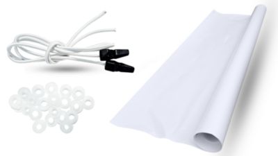 Bâche à Bulles Piscine 4 Saisons 8x4 m EnergyGuard 500 microns - Non Bordée - Kit Oeillets + Bâchette Protection - Direct Usine