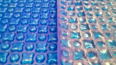 Bâche à Bulles Piscine 8x4 m OXO Dark Blue 500 microns - Bordée 4 côtés + Oeillets Posés + Bâchette Protection - Direct Usine