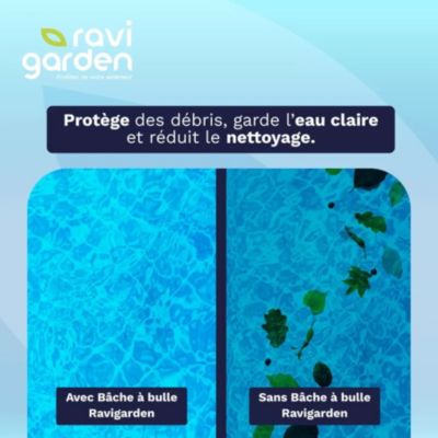 Bâche à bulles pour piscine rectangulaire 3 x 2 m 500 microns - Ravigarden