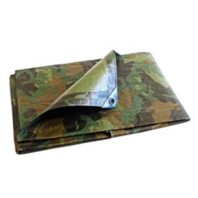 Bâche Camouflage 1,8x3 m - TECPLAST - CM150MU - Haute Qualité - Bâche militaire de protection imperméable