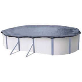 Bâche d'hiver pour piscine métal ou résine ovale 5 m x 3,9 m