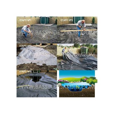 Bâche de bassin Aqualiner, Dimensions 6 x 7 m