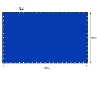 Bâche Polyéthylène Kotap 4,3 X 7,3 M – Bleu, œillets Alu, Bords Thermoscellés, Protection Légère Pour Camping, Stockage Et Chantier